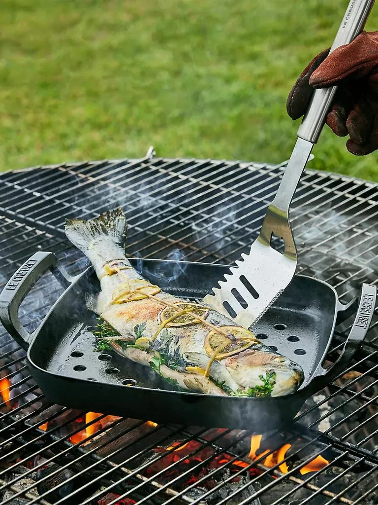 Alpine Enameled 12'' Cast Iron Square Grill Basket 商品