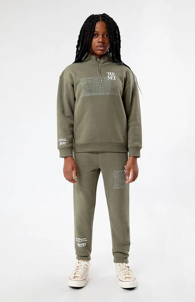 商品The Met|x PacSun Kids Museum Half Zip Sweatshirt,价格¥141,第3张图片详细描述