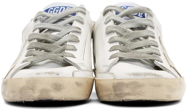 商品Golden Goose|SSENSE Exclusive White & Gold Giraffe Superstar Sneakers,价格¥4559,第2张图片详细描述