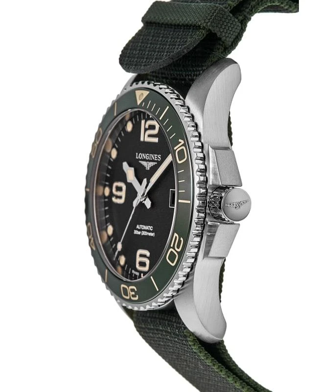 商品Longines|Longines HydroConquest Automatic 41mm Black Dial Fabric Strap Men's Watch L3.781.4.05.2,价格¥10739,第3张图片详细描述