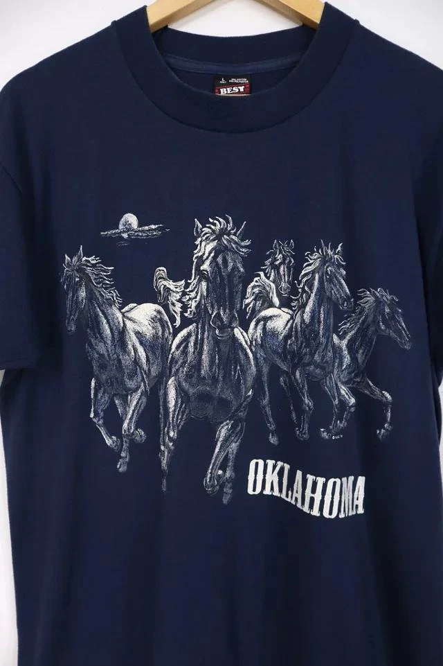 商品Urban Outfitters|Vintage Oklahoma Horses Tee,价格¥521,第2张图片详细描述