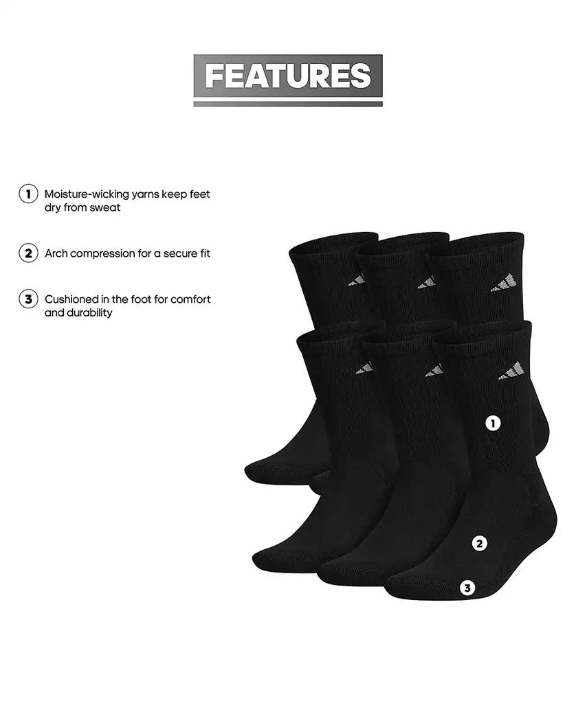 商品Adidas|Men's Cushioned Athletic 6-Pack Crew Socks,价格¥114,第4张图片详细描述