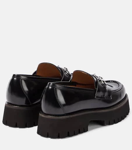 商品Gucci|Sylke Horsebit leather loafers,价格¥9300,第3张图片详细描述