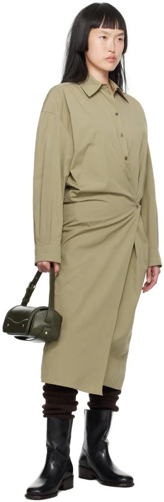 商品Lemaire|Khaki Twisted Midi Dress,价格¥2705,第4张图片详细描述