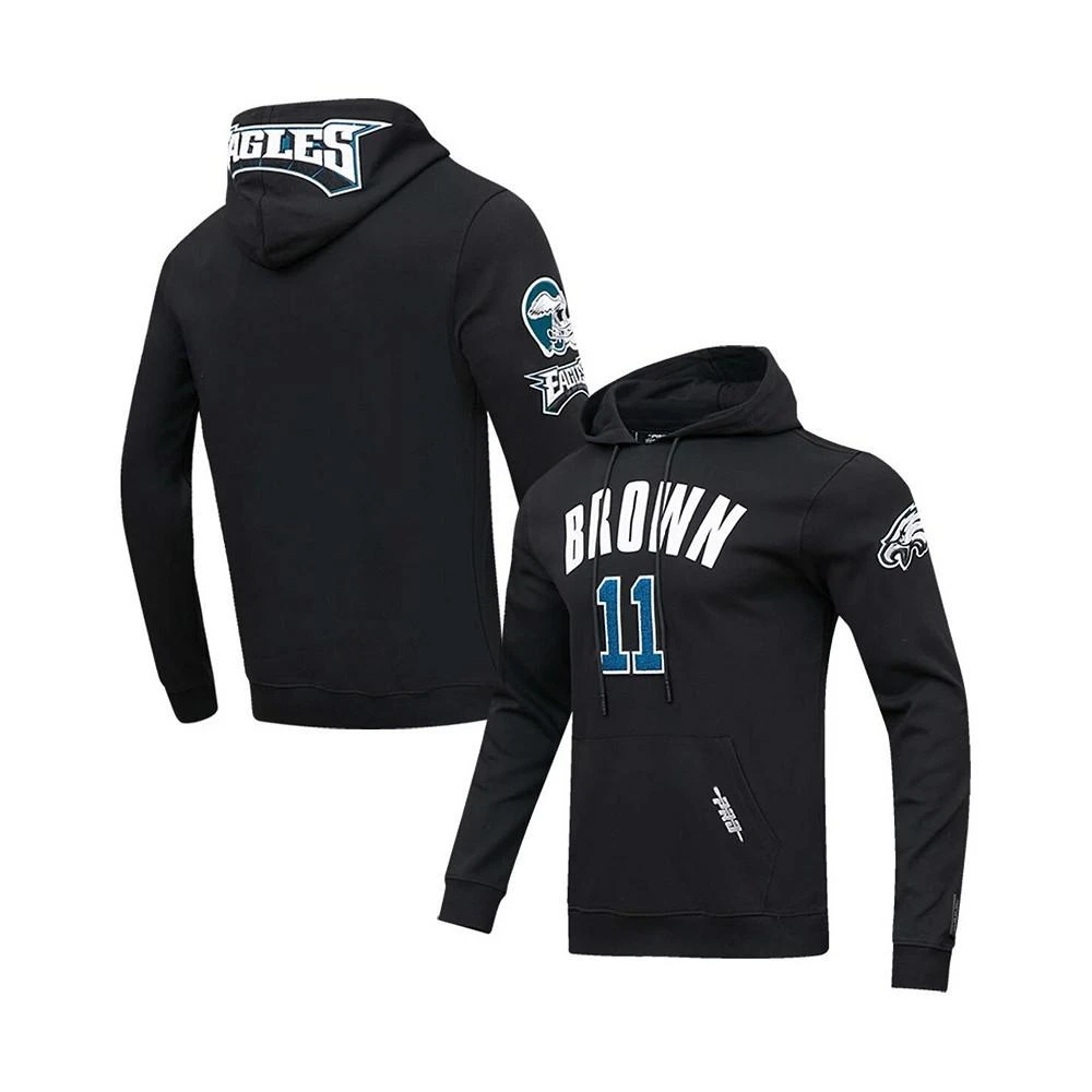 商品Pro Standard|Men's A.J. Brown Black Philadelphia Eagles Player Name and Number Pullover Hoodie,价格¥674,第1张图片