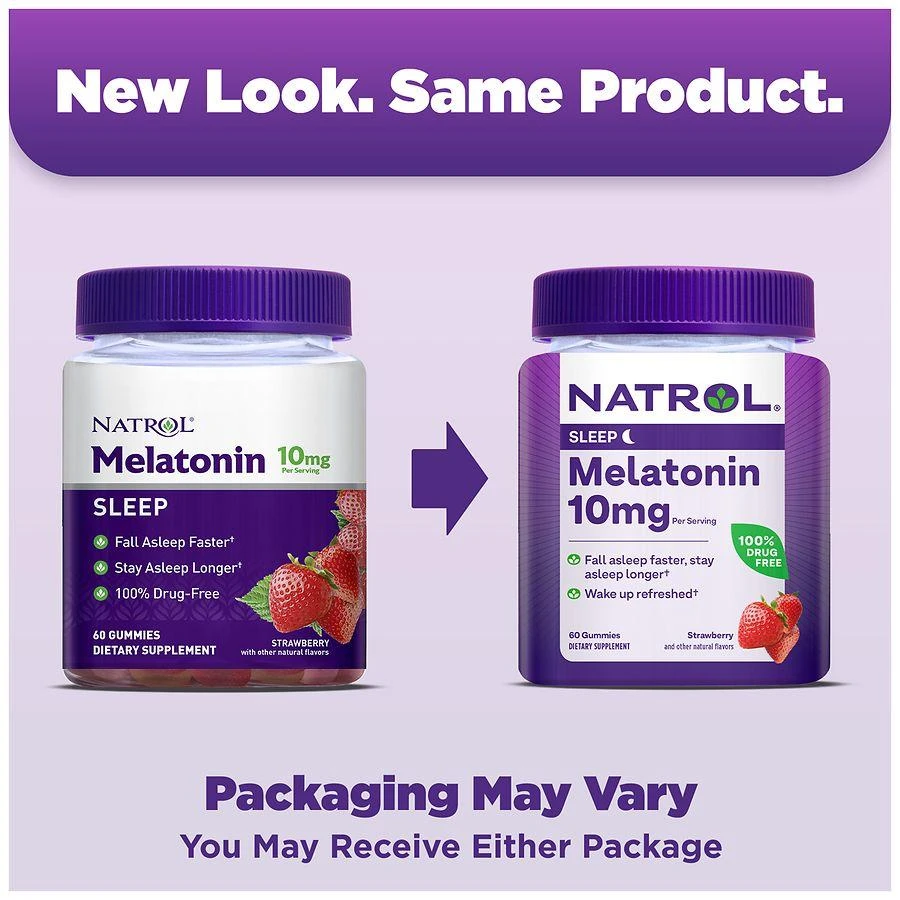 商品Natrol|10 mg Melatonin Gummies Strawberry,价格¥112,第2张图片详细描述