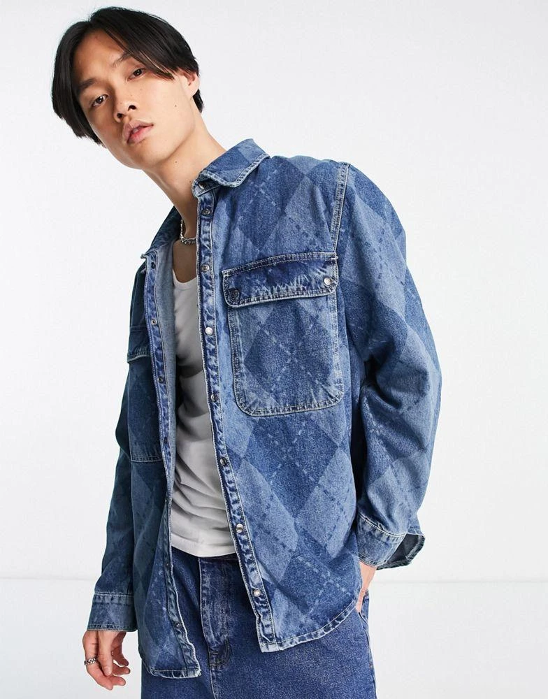 商品The Ragged Priest|The Ragged Priest steeze denim shirt in blue,价格¥317,第2张图片详细描述