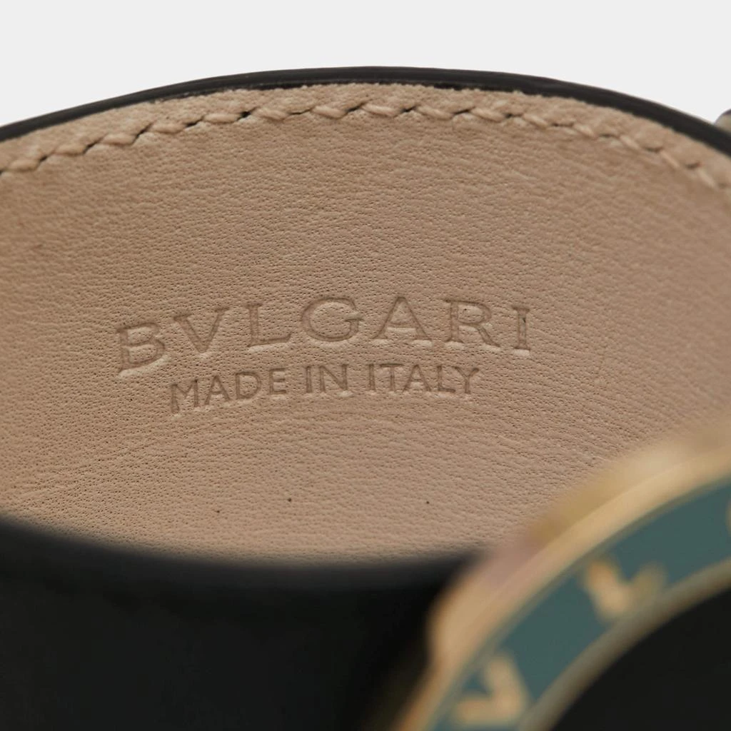 商品[二手商品] BVLGARI|Bvlgari Pale Gold Tone Wrap Black Leather Bracelet,价格¥1682,第5张图片详细描述