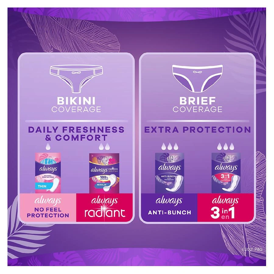 Anti-Bunch Xtra Protection Daily Liners Unscented, Extra Long Absorbency 商品