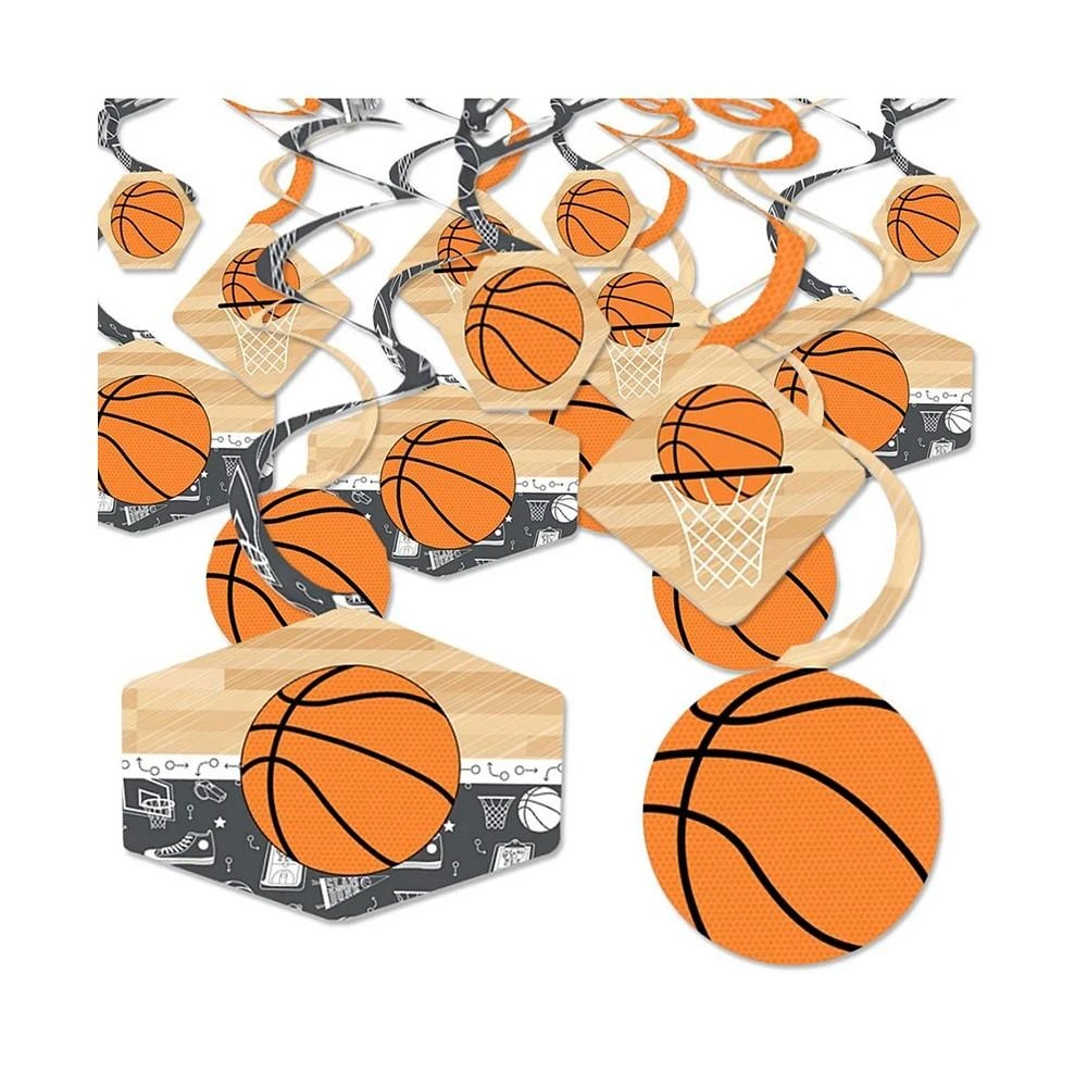 商品Big Dot of Happiness|Nothin' but Net - Basketball - Party Hanging Party Decoration Swirls - 40 Ct,价格¥134,第1张图片