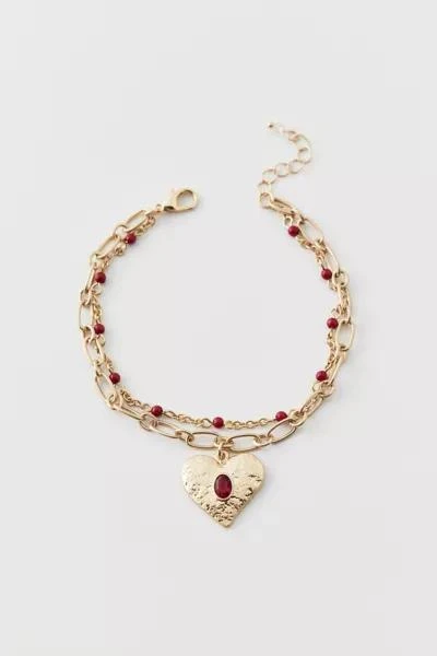 商品Urban Outfitters|Ruby Heart Bracelet,价格¥116,第2张图片详细描述