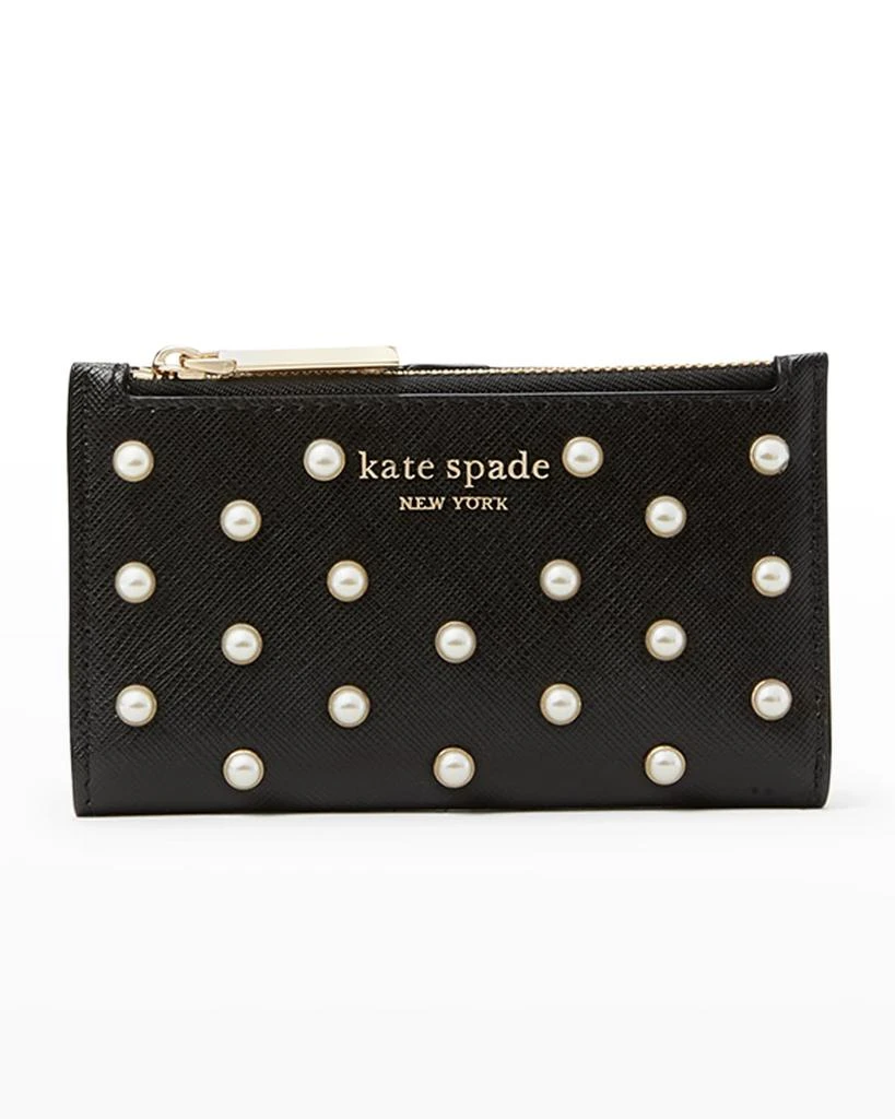 商品Kate Spade|small pearly leather bifold wallet,价格¥684,第1张图片