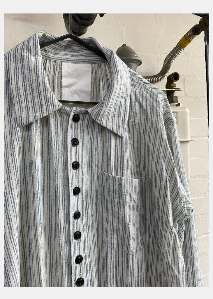 商品JOHN ALEXANDER SKELTON|John Alexander Skelton Cream & Indigo Thespian Sleep Shirt,价格¥4762,第3张图片详细描述