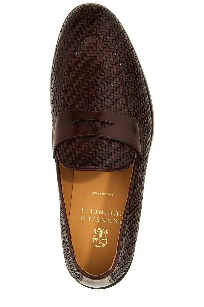 商品Brunello Cucinelli|Brunello Cucinelli Braided Penny Loafers,价格¥9980,第4张图片详细描述