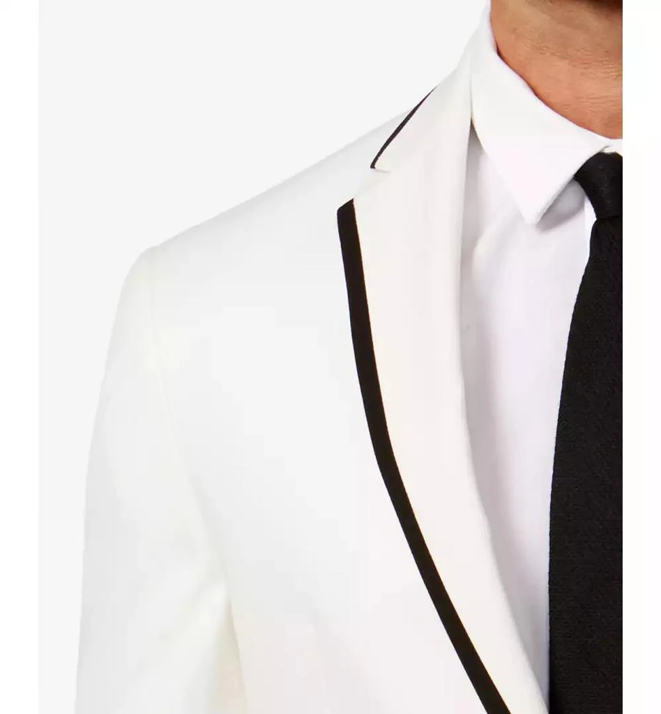 商品Kenneth Cole|Slim-Fit White with Black Trim Dinner Jacket, Online Only,价格¥1593,第2张图片详细描述