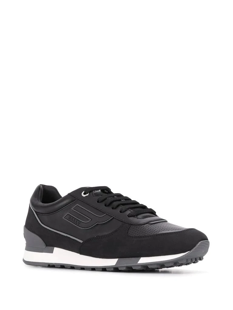 商品Bally|NEW Bally Glendon Men's 6231007 Black Leather Sneakers,价格¥2063,第2张图片详细描述
