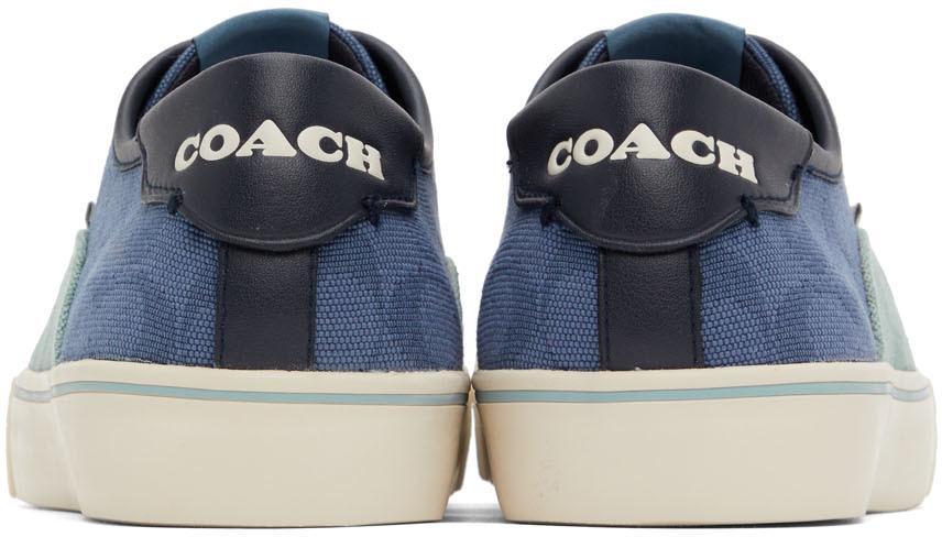 商品Coach|Blue Canvas Sneakers,价格¥1216,第4张图片详细描述