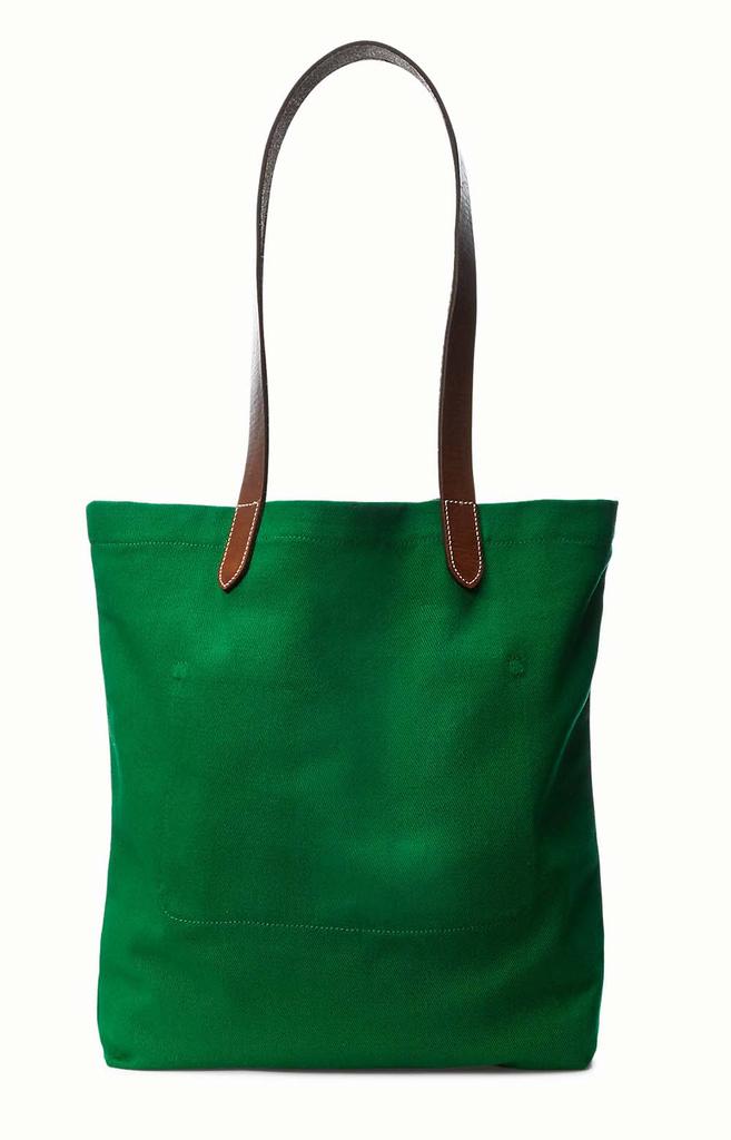Polo Bear Twill Shopper Tote Bag - Green商品第2张图片规格展示