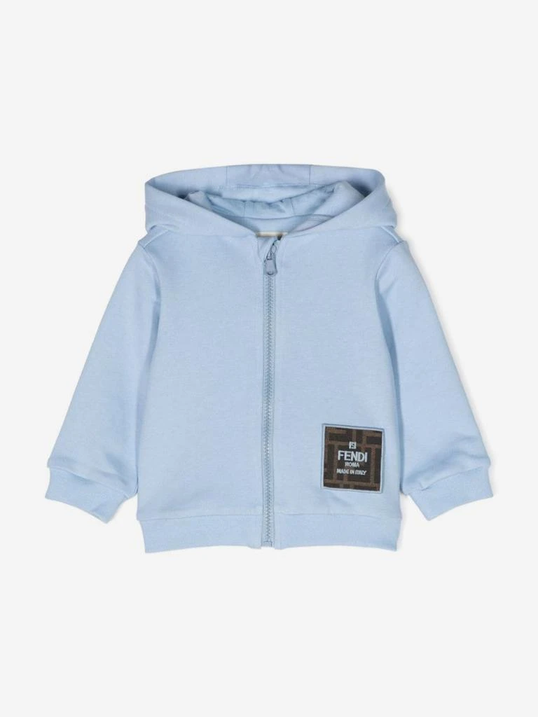 商品Fendi|Fendi Baby Boys FF Logo Zip Up Top in Blue,价格¥1570,第1张图片