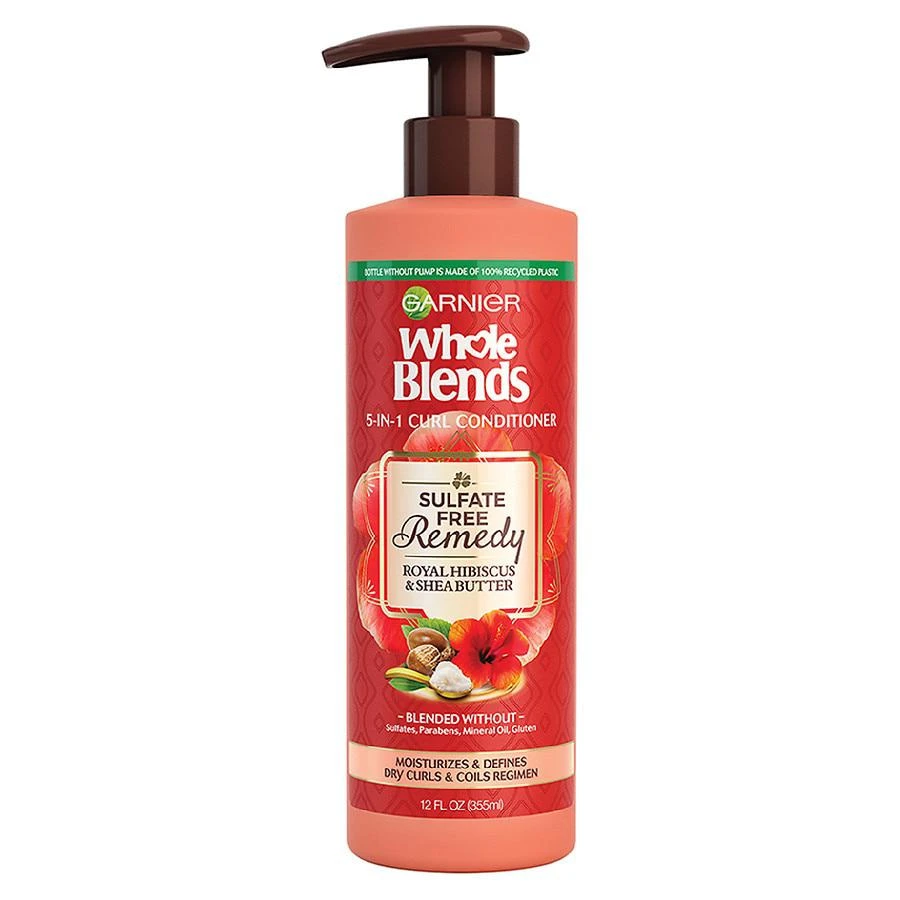 商品Garnier Whole Blends|Sulfate Free Remedy Hibiscus and Shea Conditioner, Dry Curls,价格¥71,第1张图片