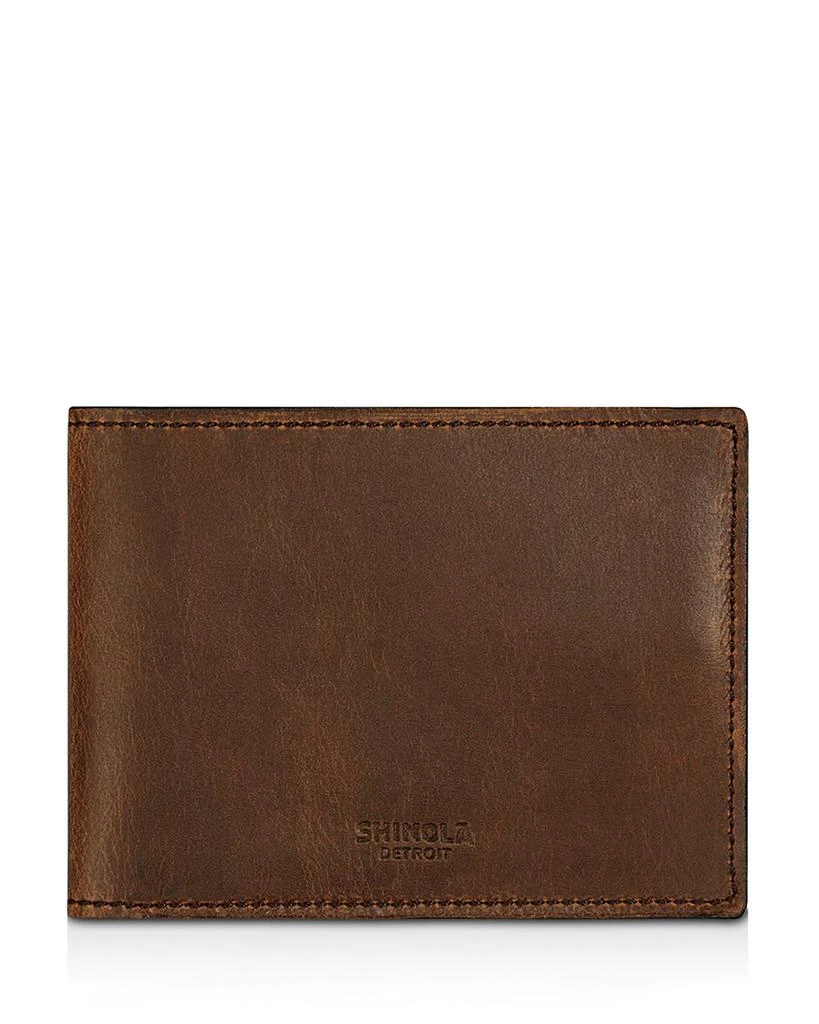 商品Shinola|Slim Navigator Distressed Leather Bi Fold Wallet,价格¥1667,第1张图片