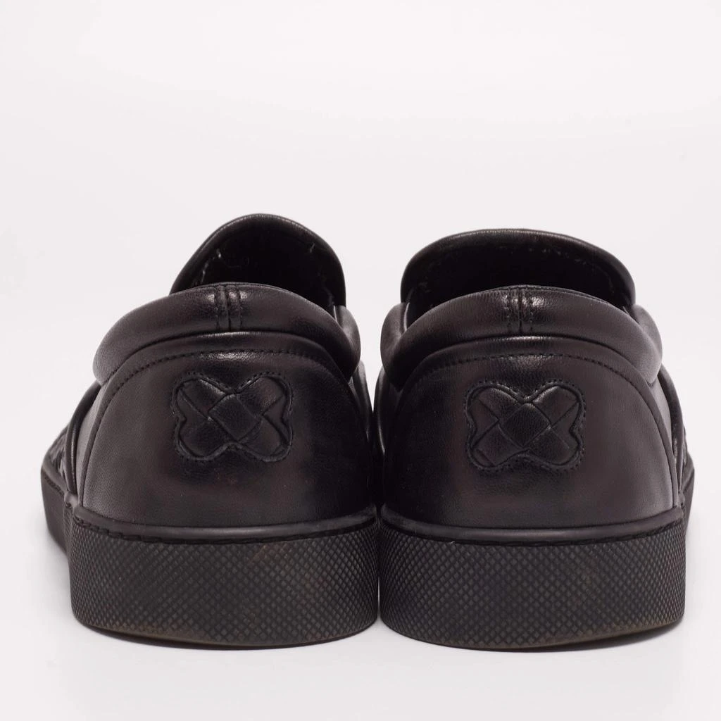 商品[二手商品] Bottega Veneta|Bottega Veneta Black Intrecciato Leather Dodger Slip-On Sneakers Size 44,价格¥2571,第5张图片详细描述