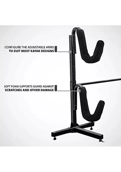 商品RaxGo|Kayak Storage Rack Heavy Duty Storage For Two Kayak Sup Canoe Paddleboard For Indoor Outdoor Garage Shed Or Dock Adjustable Height,价格¥2548,第3张图片详细描述