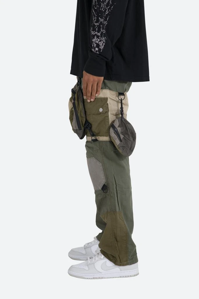 商品MNML|Patchwork Cargo Pants - Olive,价格¥232,第4张图片详细描述
