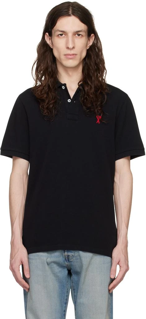 商品AMI|Black Ami De Cœur Polo,价格¥1495,第1张图片