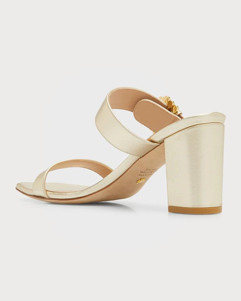 商品Stuart Weitzman|Piper Pearly-Buckle Slide Sandals,价格¥1716,第4张图片详细描述