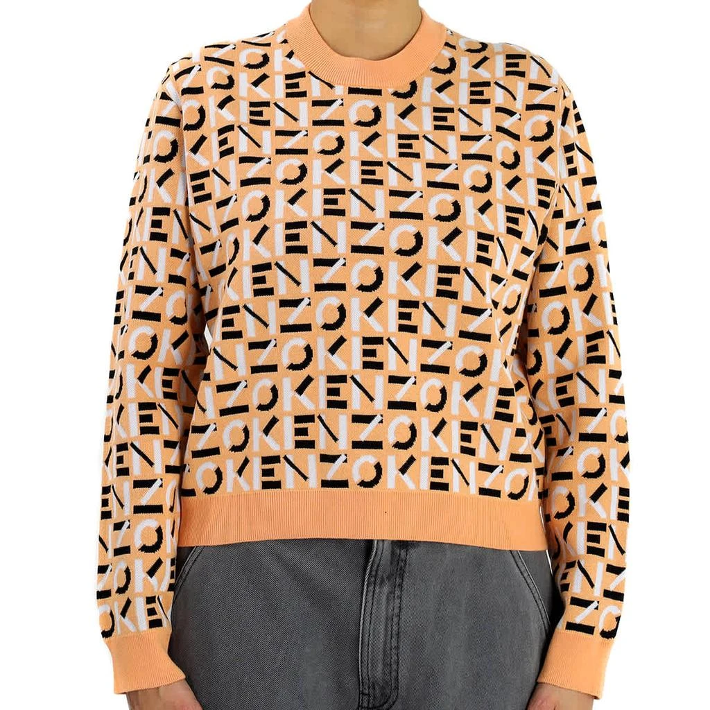 商品Kenzo|Kenzo Ladies Apricot Monogram Intarsia Logo Sweater, Size X-Large,价格¥602,第1张图片