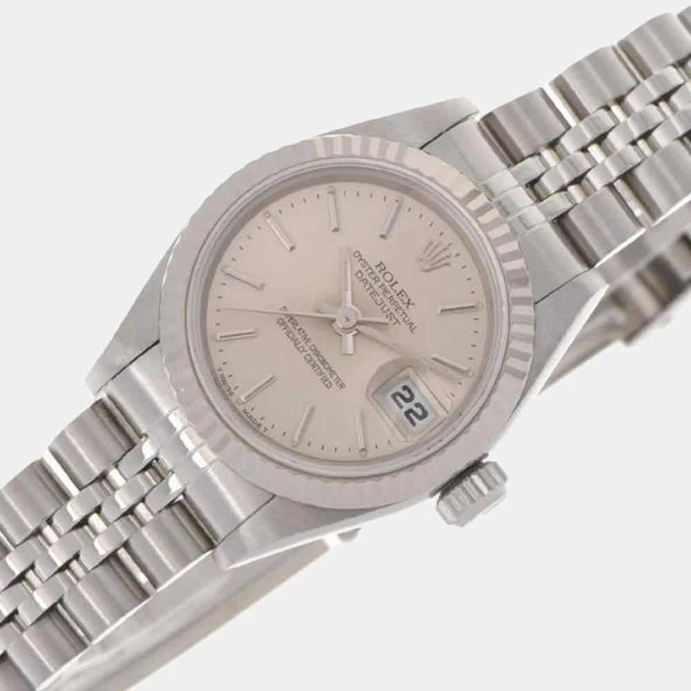 商品[二手商品] Rolex|Rolex Silver 18K White Gold And Stainless Steel Datejust 69174 Women's Wristwatch 26 mm,价格¥30730,第2张图片详细描述