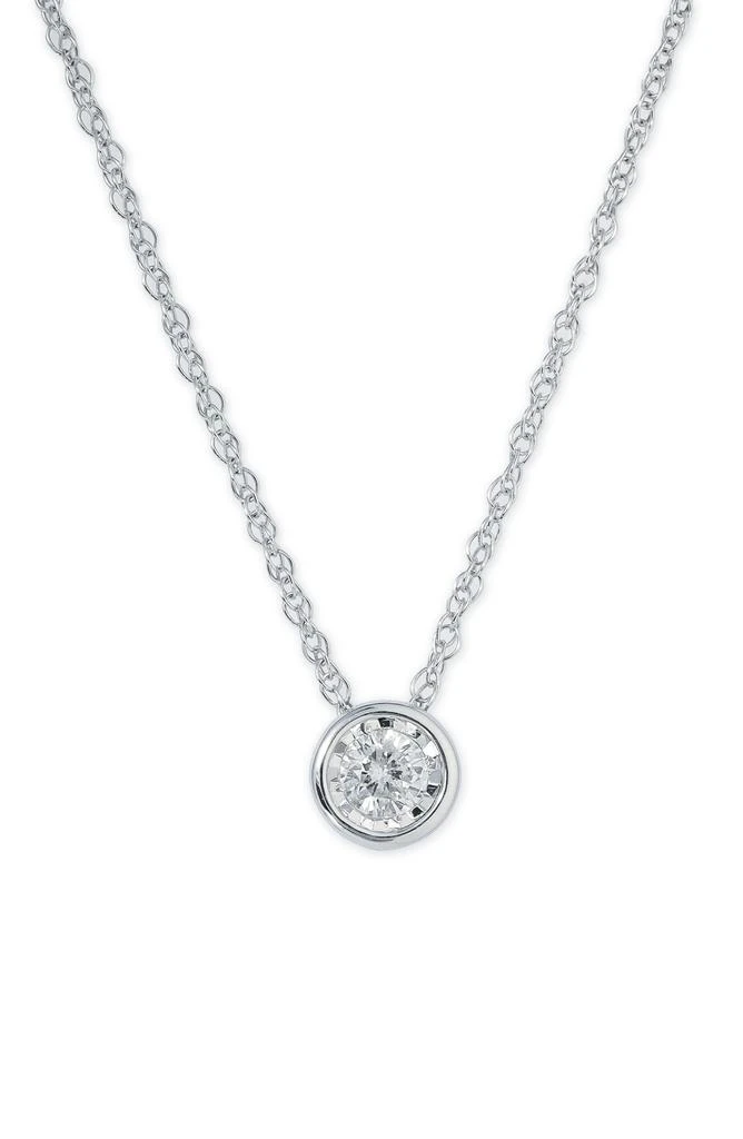 商品Effy|Sterling Silver Diamond Pendant Necklace - 0.18 ctw,价格¥1603,第1张图片