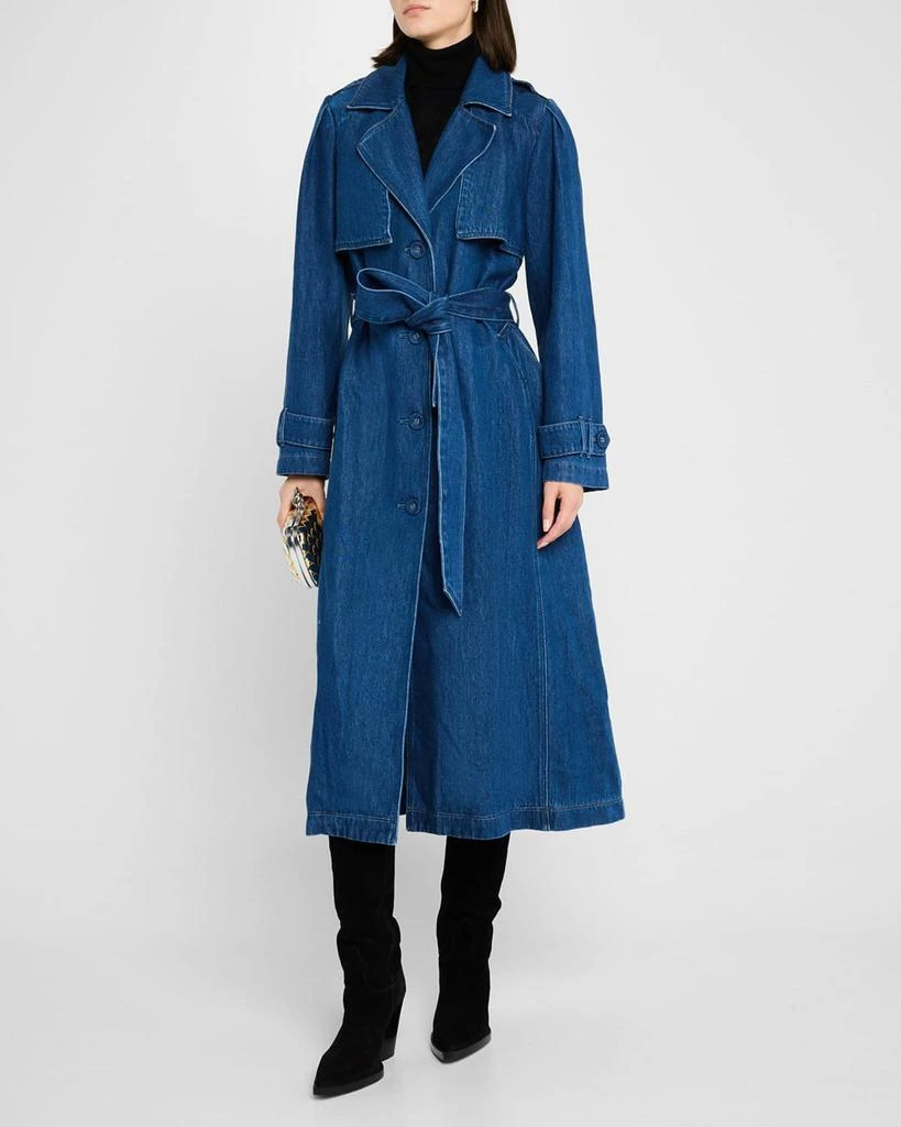 商品Paige|Raina Denim Trench Coat,价格¥4085,第4张图片详细描述