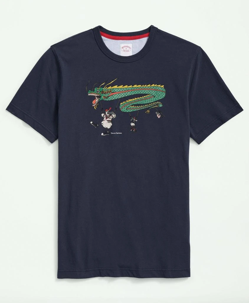 商品Brooks Brothers|Men's Cotton Lunar New Year Graphic T-Shirt,价格¥207,第1张图片