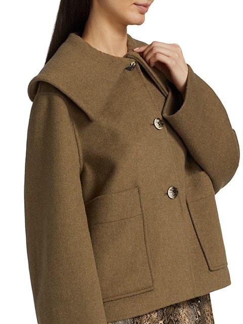 Collared Wool Blend Jacket商品第6张图片规格展示
