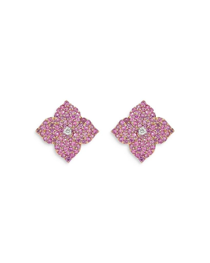 商品Piranesi|18K Rose Gold Large Fiore Earrings with Pink Sapphires and Diamonds,价格¥44015,第1张图片