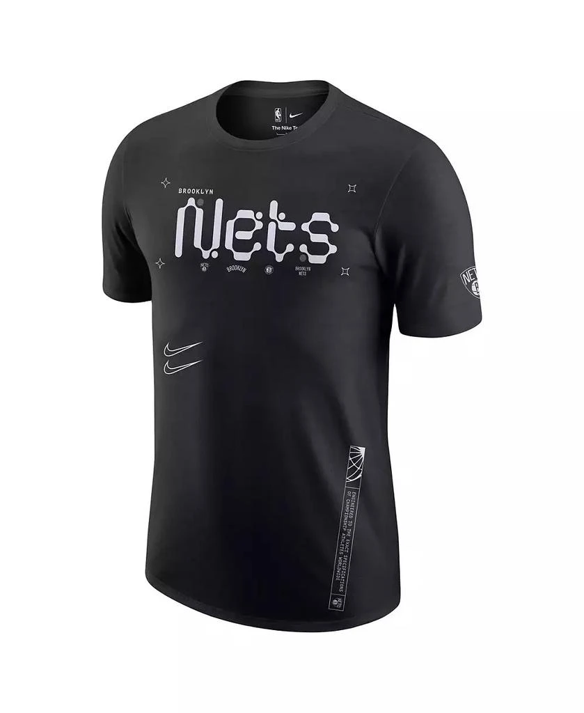 商品NIKE|Men's Black Brooklyn Nets Courtside Air Traffic Control Max90 T-shirt,价格¥348,第2张图片详细描述