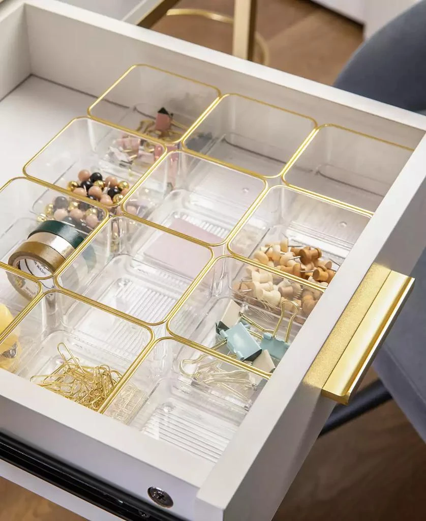 Kerry 12 Piece Plastic Stackable Office Desk Drawer Organizers Set, 3" x 3" 商品
