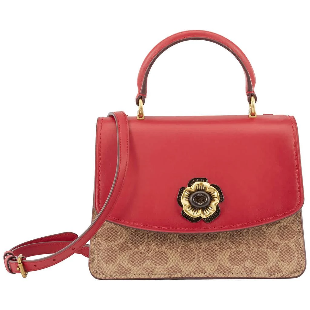 商品Coach|Coach Red Ladies Parker Top Handle Bag In Signature Canvas,价格¥1312,第2张图片详细描述