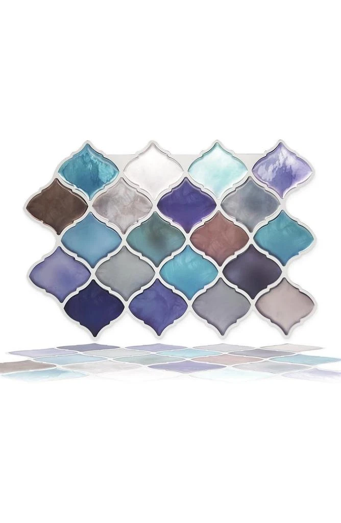 商品WALPLUS|Arabe Green/Blue 3D Tile Wall Sticker - Pack of 3,价格¥765,第5张图片详细描述