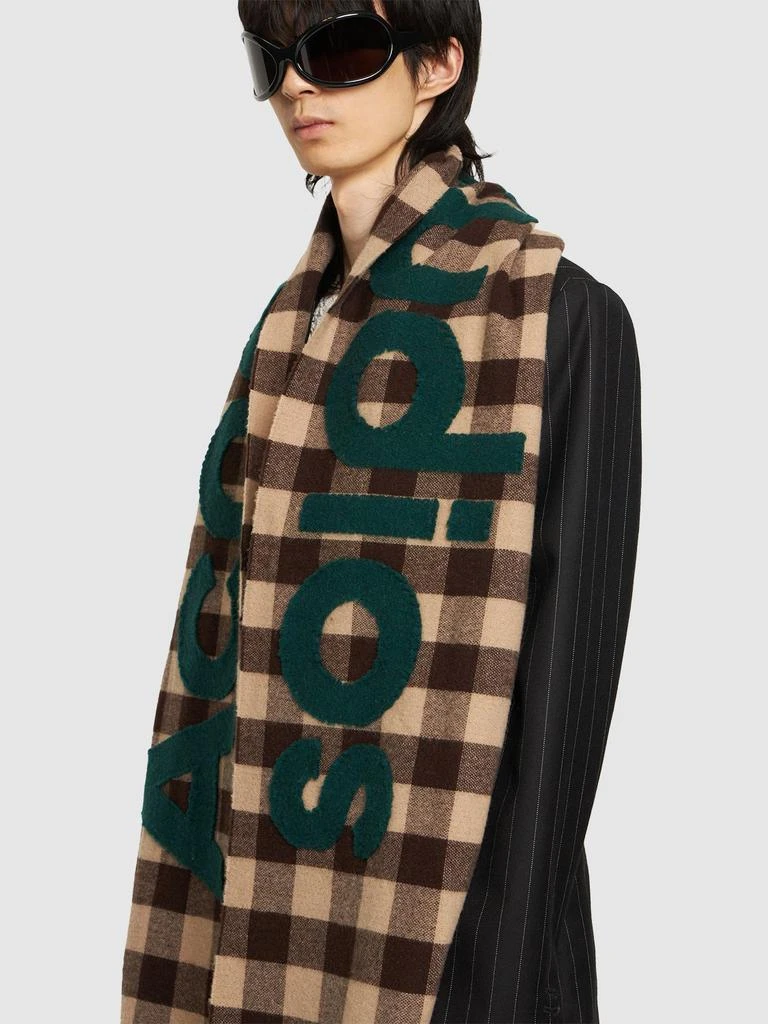 商品Acne Studios|Acne Logo Wool Blend Scarf,价格¥3171,第2张图片详细描述