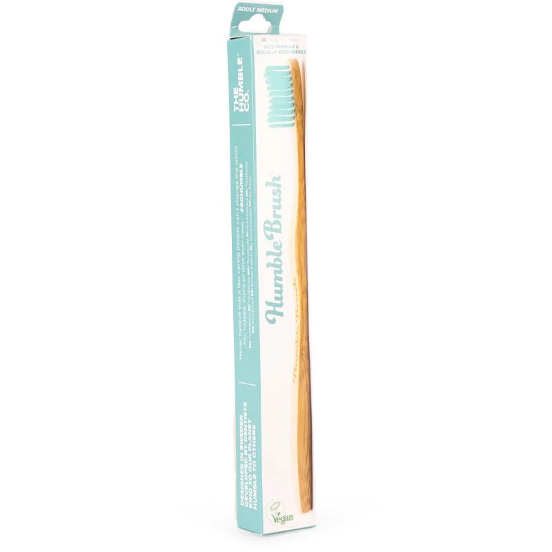 商品The Humble Co|Medium soft bamboo toothbrush in blue,价格¥62,第1张图片