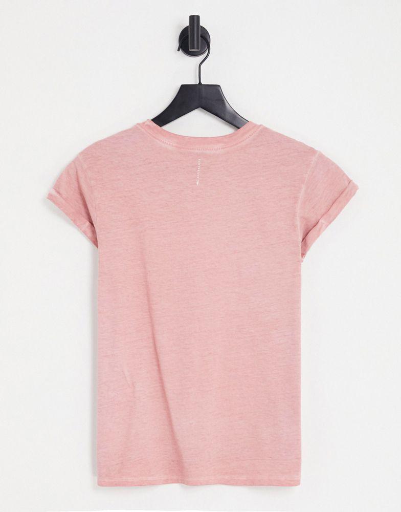 AllSaints Anna t-shirt in pastel pink商品第2张图片规格展示