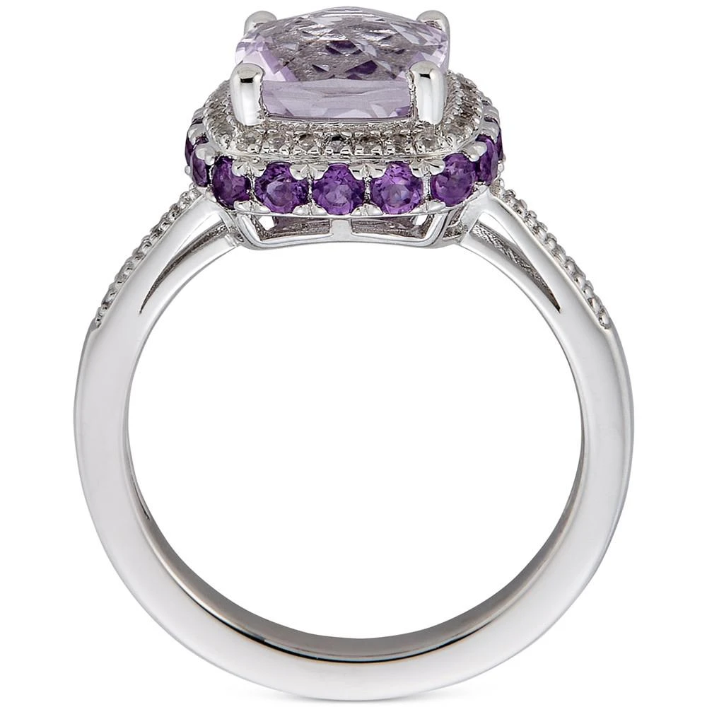 商品Macy's|Rose de France Amethyst Halo Ring (2 ct. t.w.) in Sterling Silver (Also in Black Sapphire, & Blue Topaz),价格¥725,第3张图片详细描述