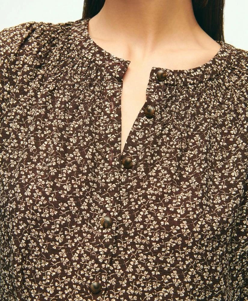商品Brooks Brothers|Flowy Printed Shirt Dress,价格¥976,第5张图片详细描述