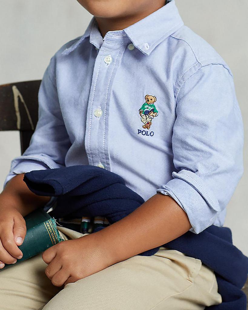 商品Ralph Lauren|Boys' Polo Bear Cotton Oxford Shirt - Little Kid, Big Kid,价格¥310-¥335,第6张图片详细描述