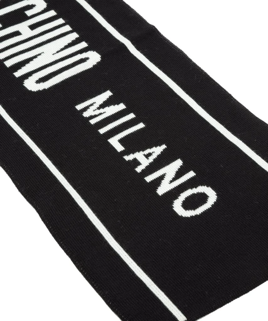 商品Moschino|Moschino Logo Intarsia Finished Edge Scarf,价格¥462,第3张图片详细描述