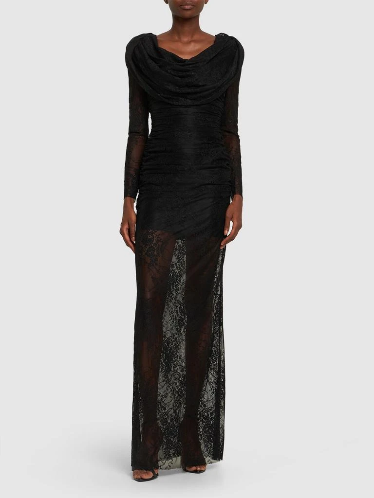 商品GIUSEPPE DI MORABITO|Laize Stretch Lace Long Dress W/hood,价格¥2614,第2张图片详细描述