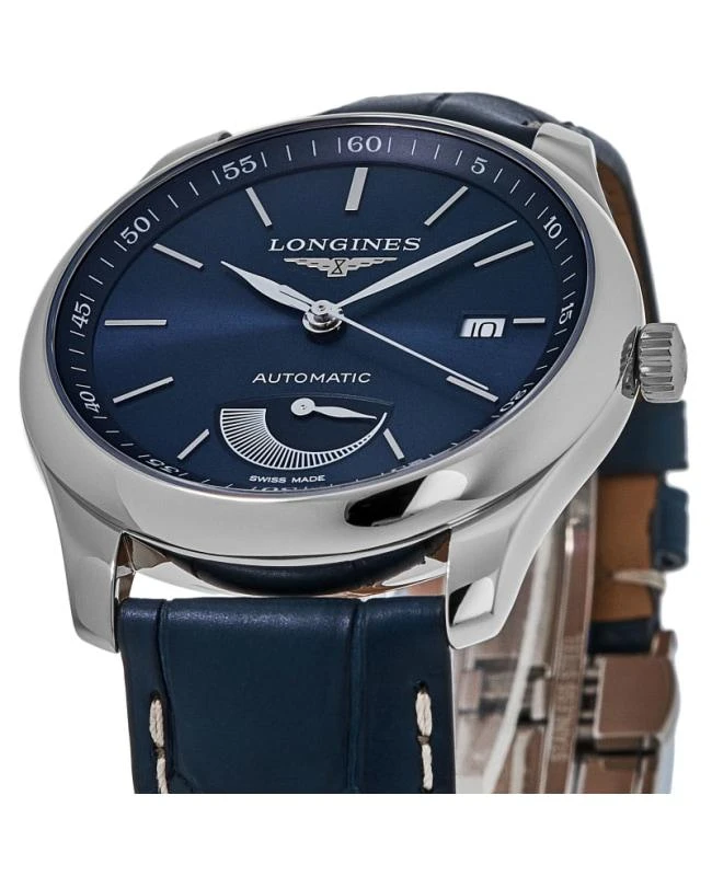 商品Longines|Longines Master Collection Power Reserve 40mm Blue Dial Leather Strap Men's Watch L2.908.4.92.0,价格¥9632,第2张图片详细描述